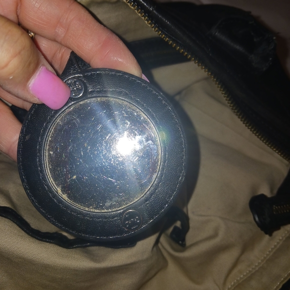 Tory Burch black leather tote. - Picture 10 of 13